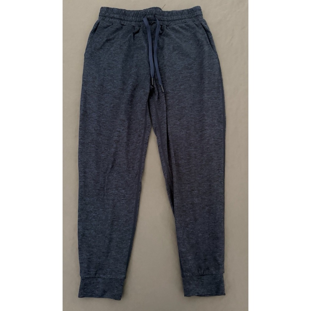 Quince Jogger Pants Womens Size Small Blue Flowknit Mid Rise Drawstring Pockets